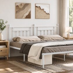 White Metal Headboard for 180cm Bed Frames