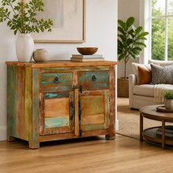 Solid Reclaimed Wood Sideboard 68x35x55 cm in Brown