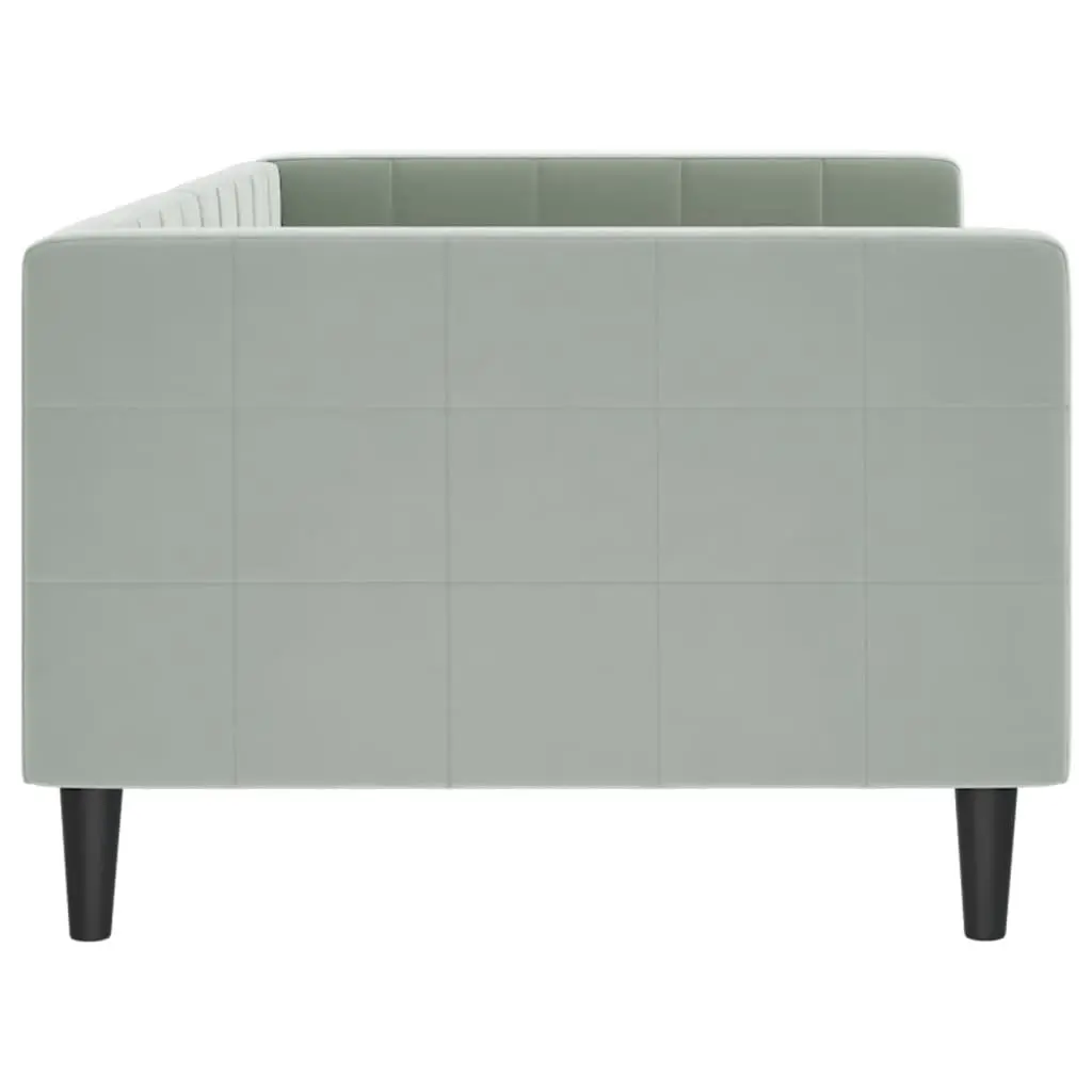 Day Bed Sofa Bed Grey Velvet 90x190 cm Bedroom Living Room Furniture Sleeper