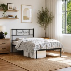 Steel Bed Frame King Single 107x203cm with Storage
