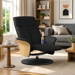 Adjustable Massage Recliner Chair with Fabric Upholstery
