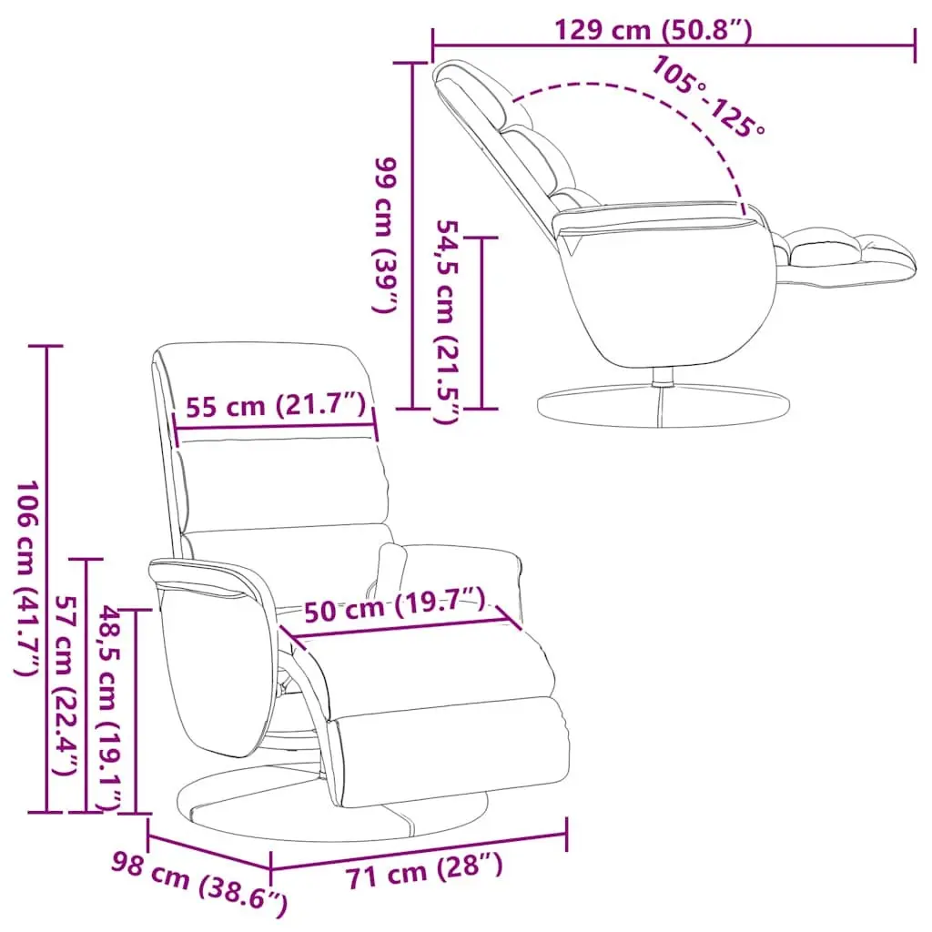 Massage Recliner Chair Manual Reclining 360 Swivel Vibration Black