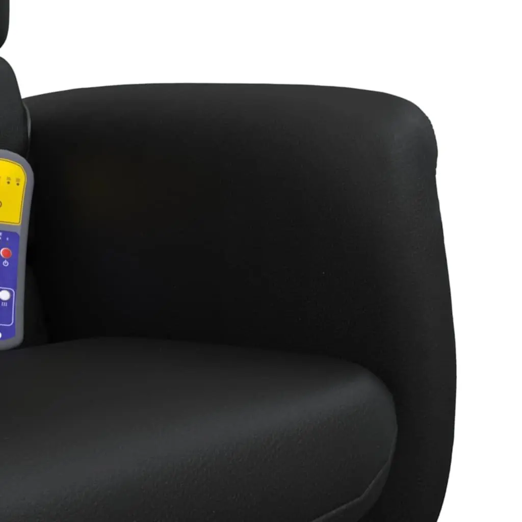 Massage Recliner Chair with Footstool Manual Reclining 360 Degree Swivel Black Faux Leather
