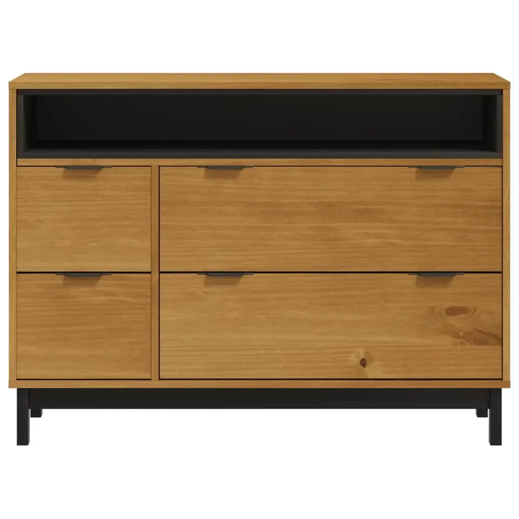 Drawer Cabinet Storage Organizer 4 Drawer Brown Wooden