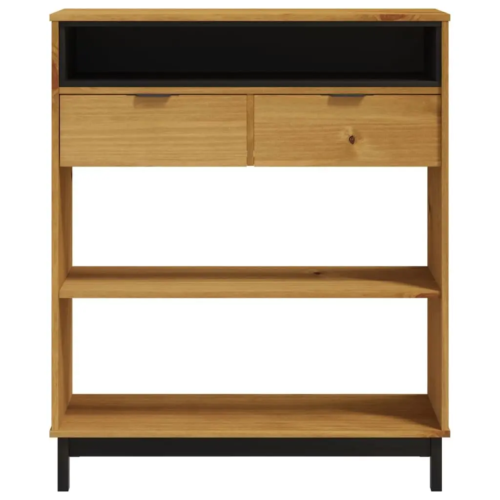 Bar Table Solid Pine Wood Ample Storage Space 92x45x110cm Brown