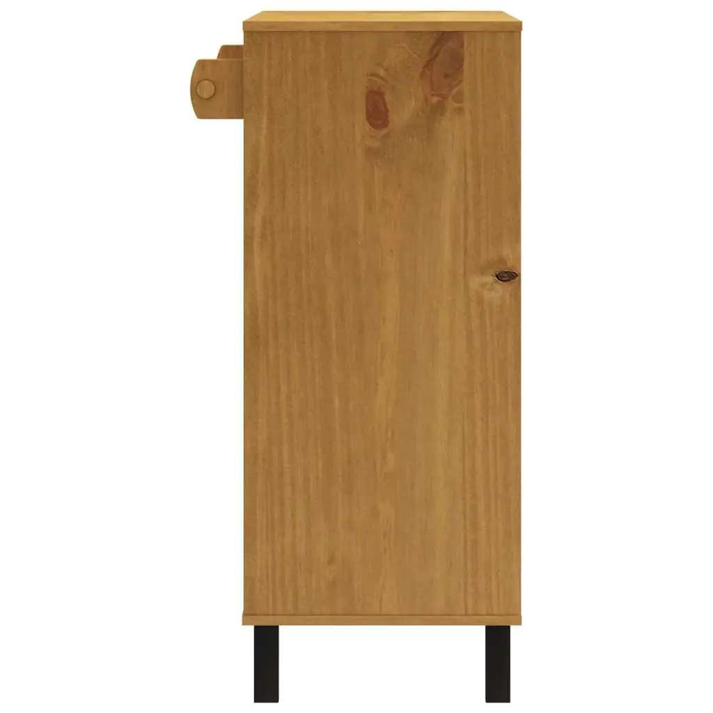 Bar Table Solid Pine Wood Ample Storage Space 92x45x110cm Brown