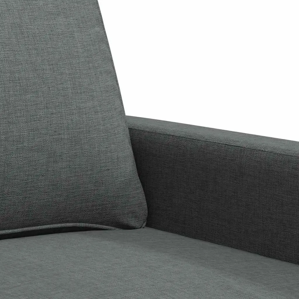 3-Seater Sofa Grey Fabric 180cm Living Room Couch Comfortable Lounge Furniture