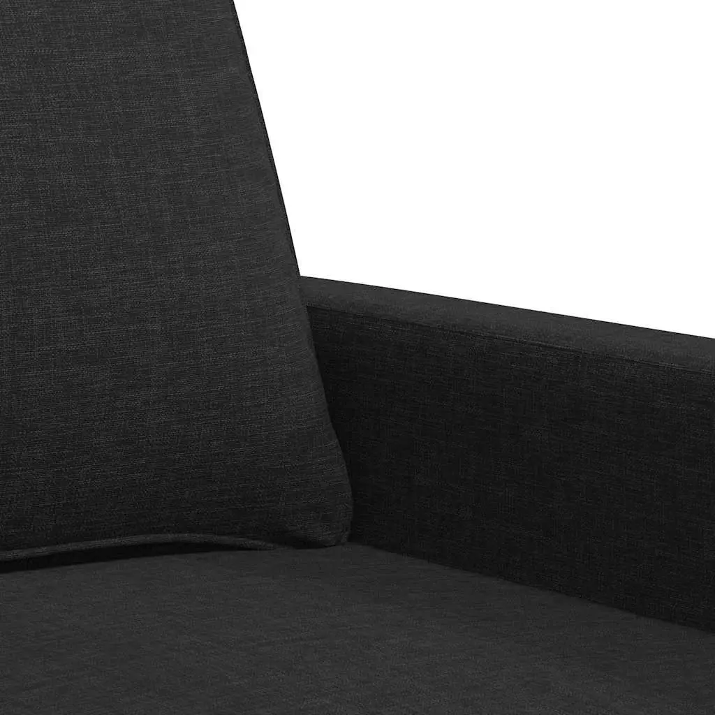 3-Seater Sofa Black 180cm Fabric Living Room Couch Lounge Furniture