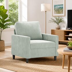 Single Seater Sofa Chair Grey 60cm with Metal Frame