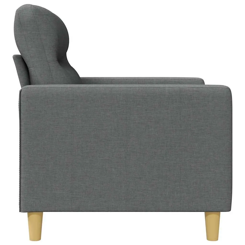 2-Seater Sofa Grey Fabric Lounge Couch 140cm Living Room Furniture Comfortable
