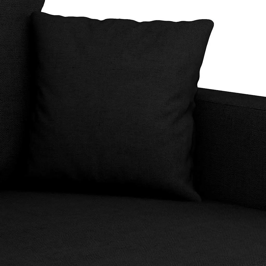 2-Seater Sofa Black 120cm Fabric Couch Living Room Lounge Furniture Settee