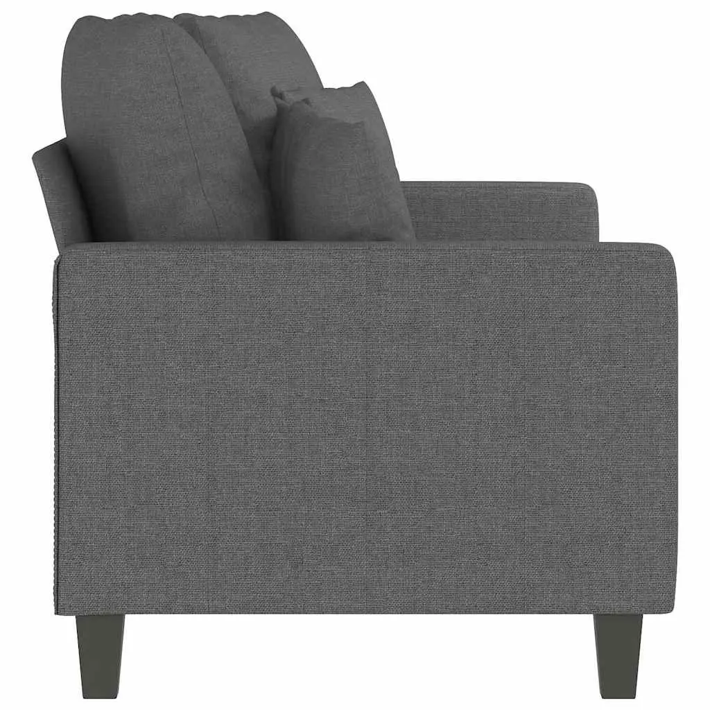2-Seater Sofa Grey 140cm Modern Fabric Lounge Couch Living Room Furniture