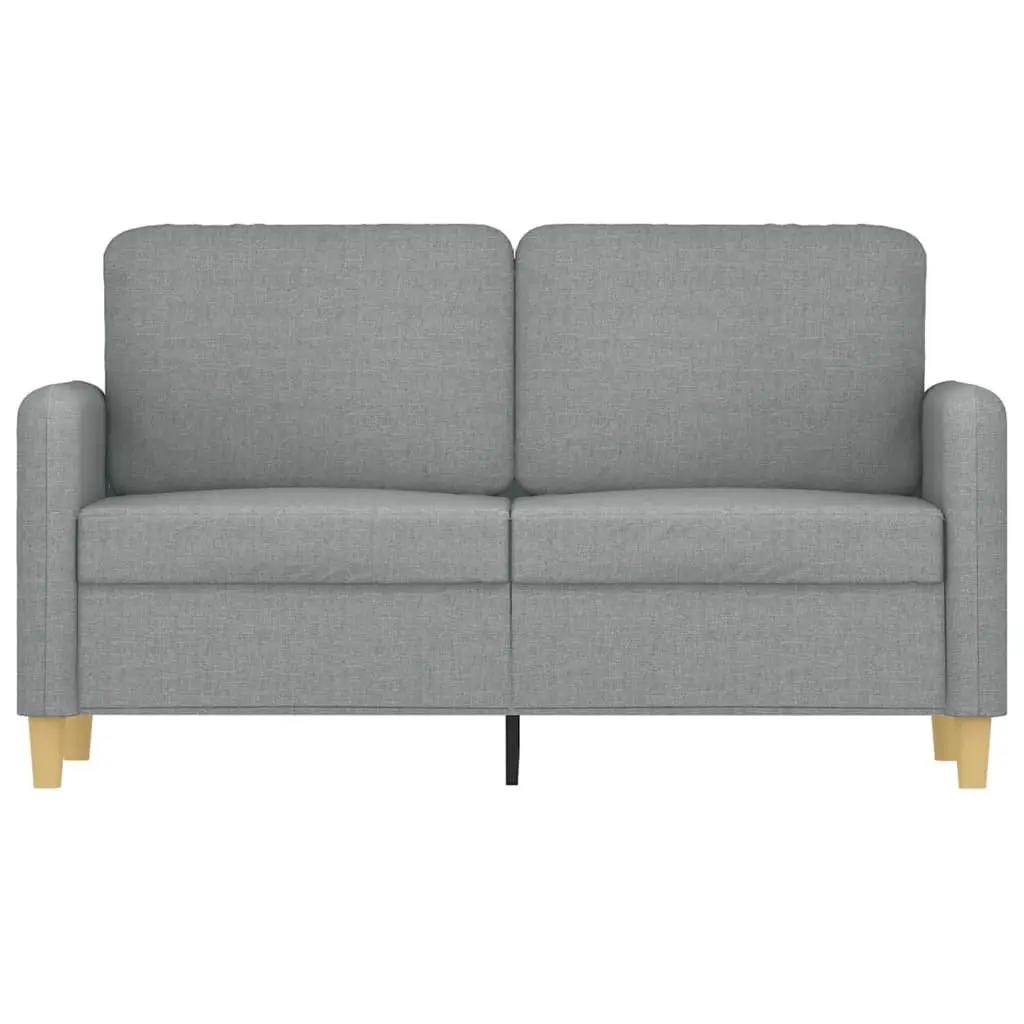 2-Seater Sofa Grey Fabric 120cm Living Room Couch Upholstered Lounge Seat