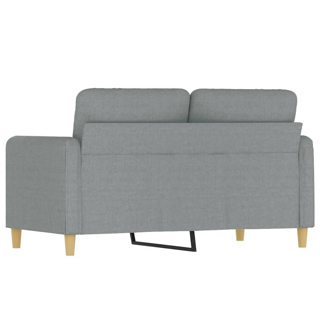 2-Seater Sofa Grey Fabric 120cm Living Room Couch Upholstered Lounge Seat