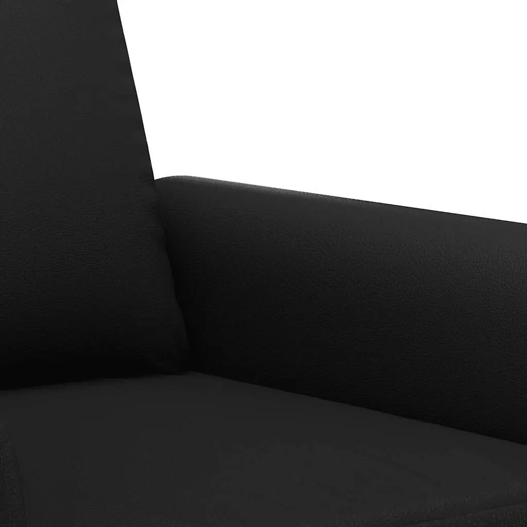 Black Faux Leather Sofa Chair 60cm Armchair Lounge Seat Modern Relaxing