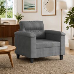 Modern Grey Sofa Chair with Metal Frame