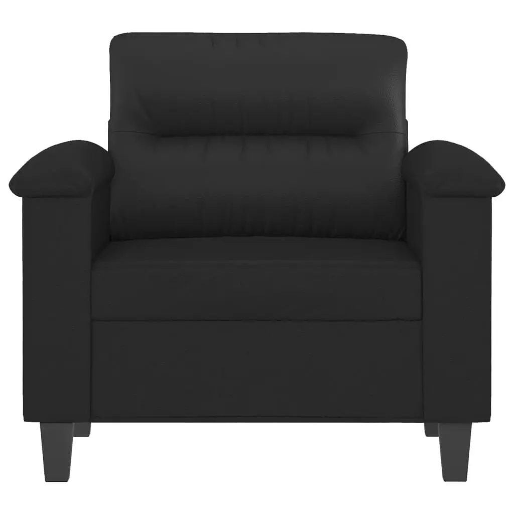 Sofa Chair Modern Faux Leather 60cm Black