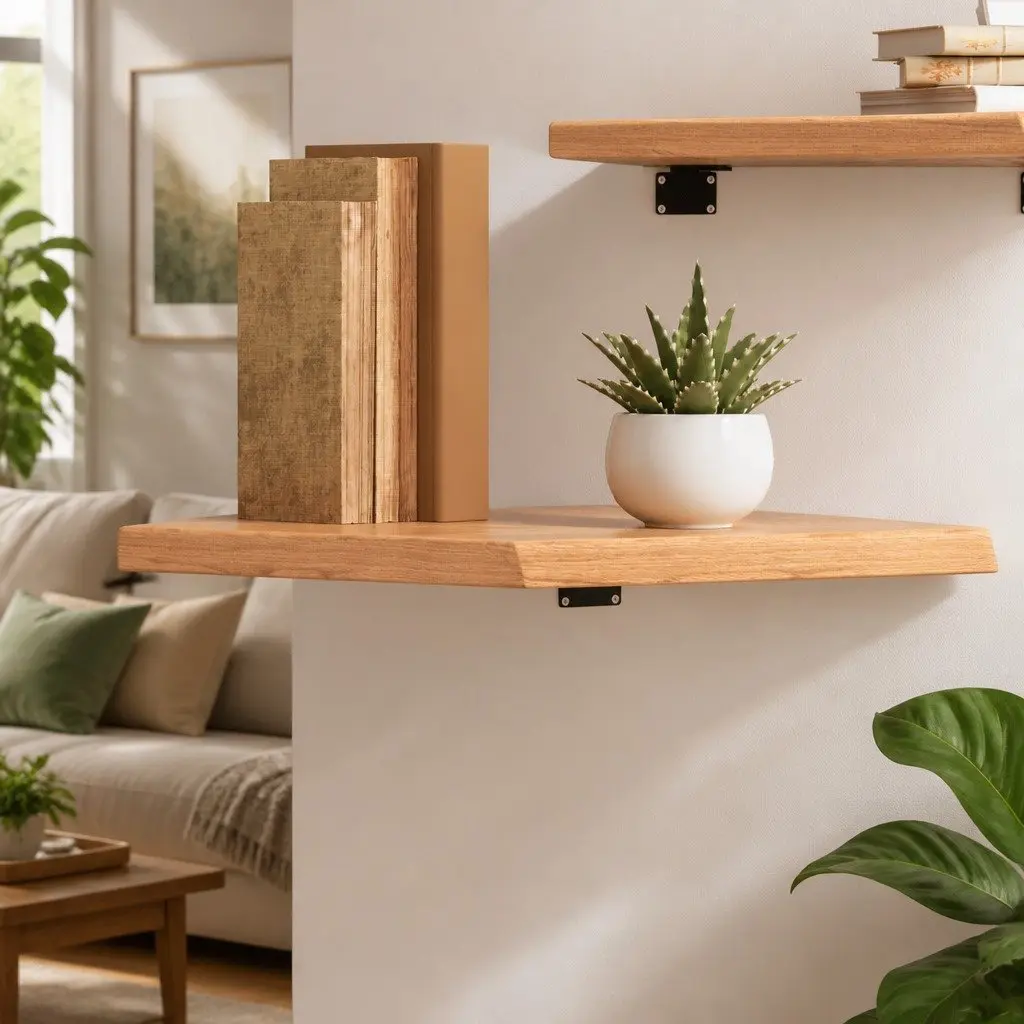 Wall Shelf Rustic Solid Wood Light Brown 40 x 60 cm