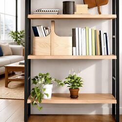 Wall Shelf 80x40cm Solid Oak Wood with Live Edge