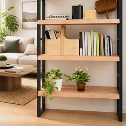 Solid Oak Floating Shelf Light Brown 80x60cm