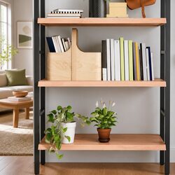 Floating Shelf Solid Oak Wood Light Brown 100x50cm