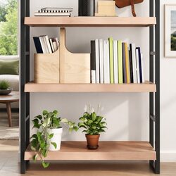 Floating Wall Shelf in Light Brown Solid Oak 100x50cm