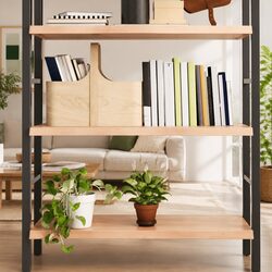 Solid Oak Wall Shelf Light Brown 100x60cm with Live Edge