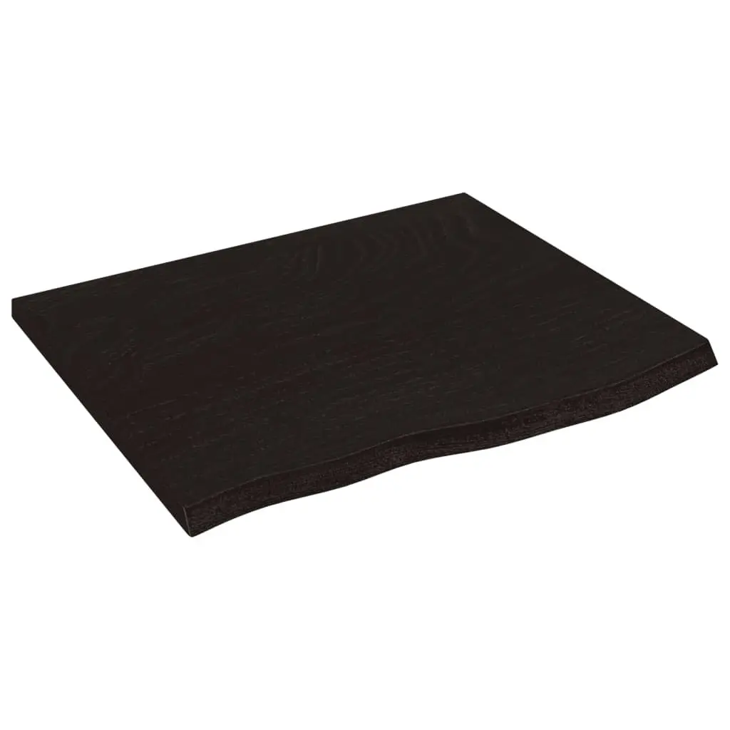 Wall Shelf Rustic Handmade Solid Wood Dark Brown 60x50x2 cm
