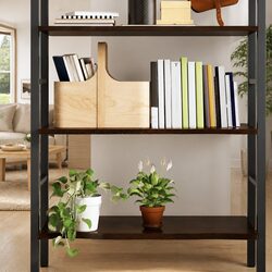 Dark Brown Oak Solid Wood Wall Shelf 100x60x2 cm