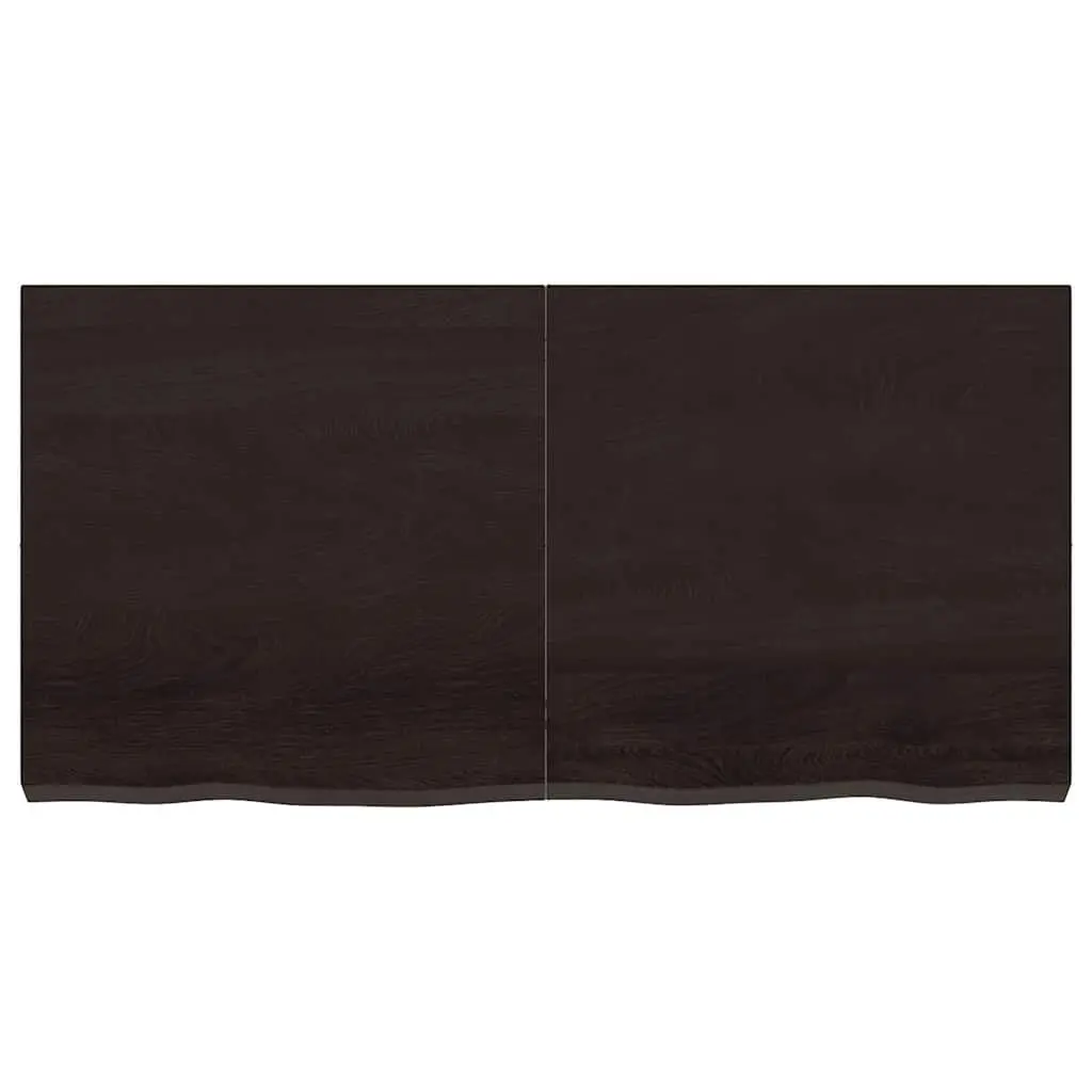 Wall Shelf Foldable Dark Brown Solid Oak Wood 120x60cm