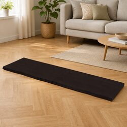 Folding Dark Brown Oak Wood Wall Shelf