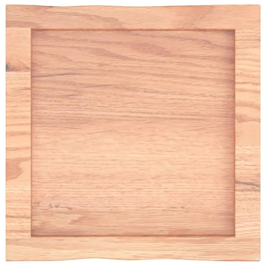 Solid Oak Wood Table Top Treated 40cm Light Brown Live Edge