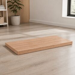 Solid Oak Wood Tabletop with Live Edge, Brown 80x50cm