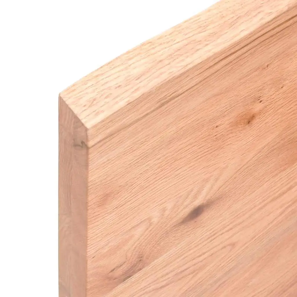 Solid Oak Wood Table Top Folding Live Edge 120x50cm Light Brown