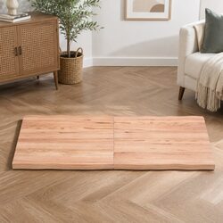 Light Brown Solid Oak Wood Table Top with Foldable Design
