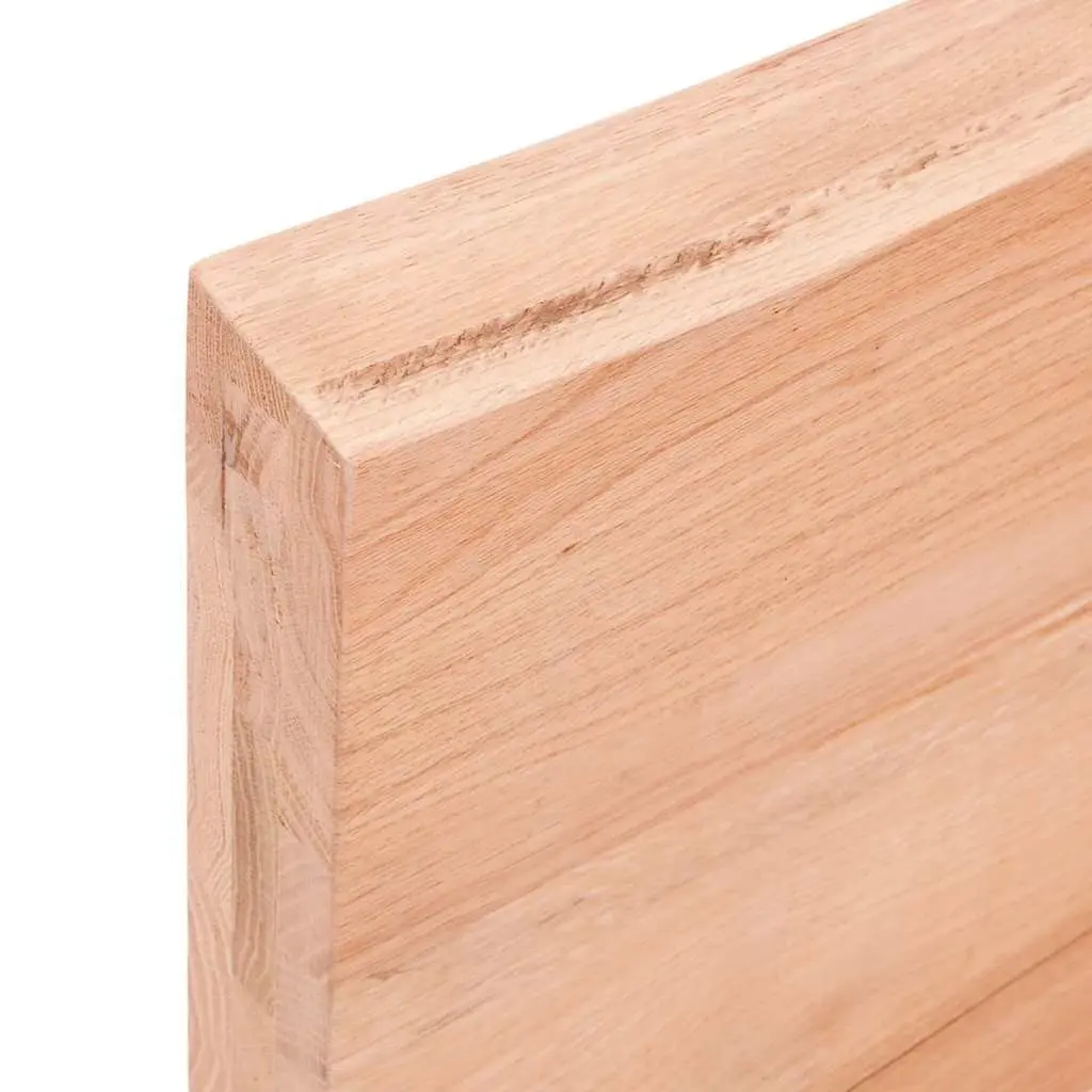 Solid Oak Wood Table Top Foldable Light Brown Live Edge 120 x 50 cm