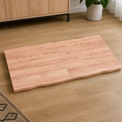 Live Edge Brown Solid Wood Replacement Dining Surface