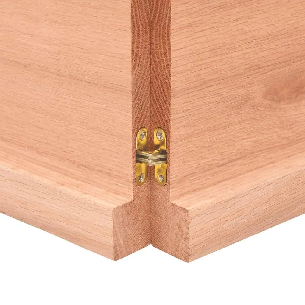 Solid Oak Wood Table Top Foldable 140x60cm Light Brown Live Edge