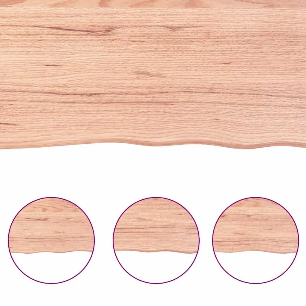 Wooden Table Top Foldable Light Brown 160x40cm Solid Oak Live Edge