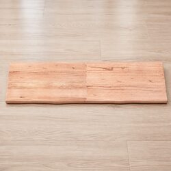 Solid Oak Live Edge Table Top 180x50cm Foldable Design