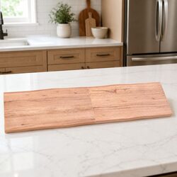 Brown Solid Oak Folding Table Top with Live Edge