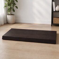 60x40cm Live Edge Solid Oak Table Top in Dark Brown
