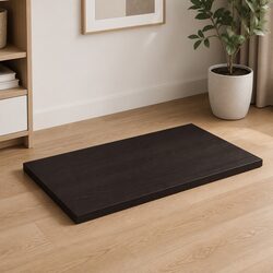 Dark Brown Treated Solid Oak Wood Table Top, 60x50x2cm