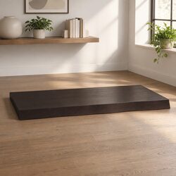 80x60cm Solid Oak Wood Tabletop with Live Edge Design