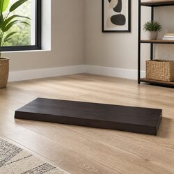 Solid Oak Wood Replacement Table Top Dark Brown 100x40cm