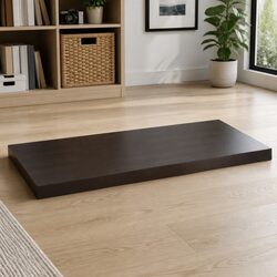 Solid Oak Live Edge Table Top Dark Brown 100x50cm
