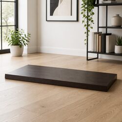 Solid Oak Dark Brown Tabletop with Live Edge 100x60cm