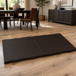 Solid Oak Folding Table Top 120x60cm Dark Brown