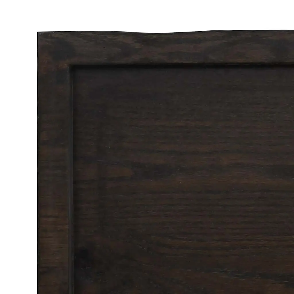 Solid Oak Wood Table Top Foldable 160x40cm Dark Brown Live Edge