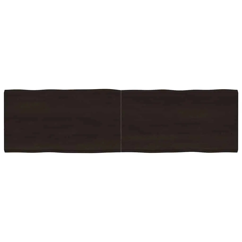 Wooden Table Top Foldable Dark Brown 180x50cm Solid Oak Live Edge